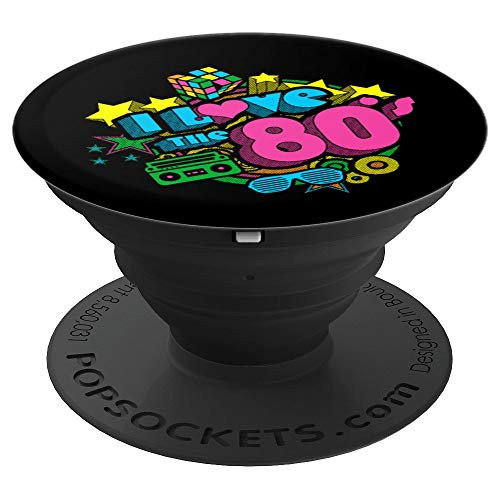 I Love The 80s Retro 80's Pop Culture Gift - PopSockets Grip and Stand for Phones and Tablets