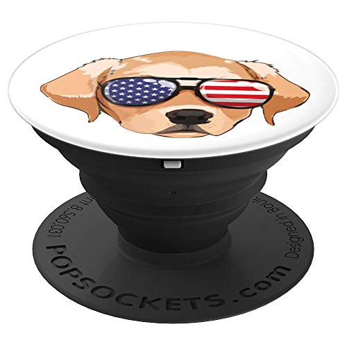 Labrador Retriever 4th Of July American Sunglass White - PopSockets Grip and Stand for Phones and Tablets