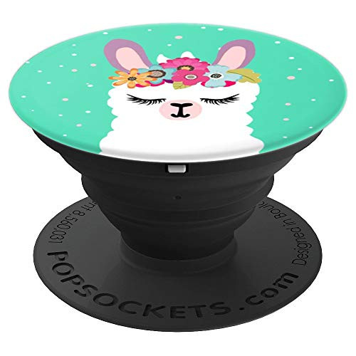 Floral White Llama Pop-Socket Flower Crown Gift - PopSockets Grip and Stand for Phones and Tablets Floral White Llama Pop-Socket Flower Crown Gift - PopSockets Grip and Stand for Phones and Tablets