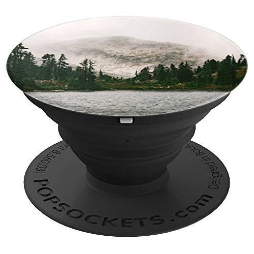 Mountain Forest Trees Lake Green Outdoor - PopSockets Grip and Stand for Phones and Tablets