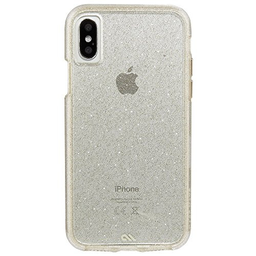 Case-Mate iPhone X Case - NAKED TOUGH - Sheer Glam - Sparkle Effect - Protective Design - Apple iPhone 10 - Sheer Glam
