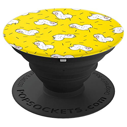 White Llama Patterned Pop-Socket Yellow Pattern Llamas Gift - PopSockets Grip and Stand for Phones and Tablets White Llama Patterned Pop-Socket Yellow Pattern Llamas Gift - PopSockets Grip and Stand for Phones and Tablets