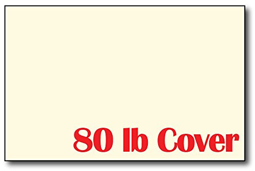 Heavyweight 80lb Cream 5" X 7" Cards / Invitations / Cardstock Sheets (100 Pieces)