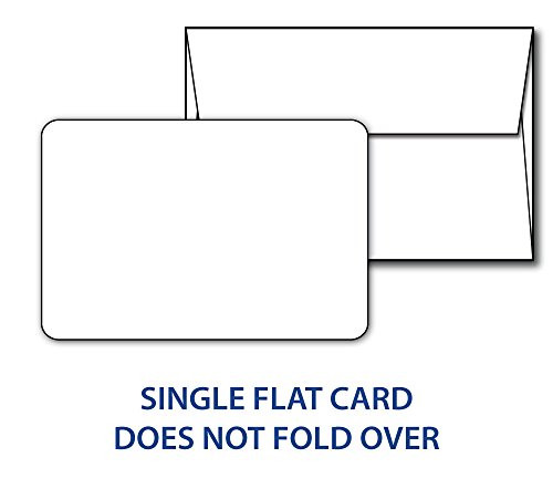 Blank White 5" X 7" Cards with Rounded Corners - Includes 40 Cards & 40 Envelopes