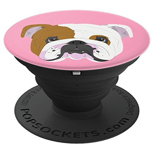 English Bulldog Pink - PopSockets Grip and Stand for Phones and Tablets