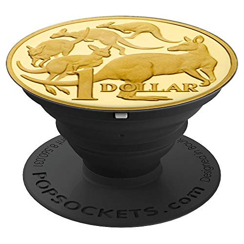 Baby Kangaroo Australian Marsupial Australia Dollar Yellow - PopSockets Grip and Stand for Phones and Tablets