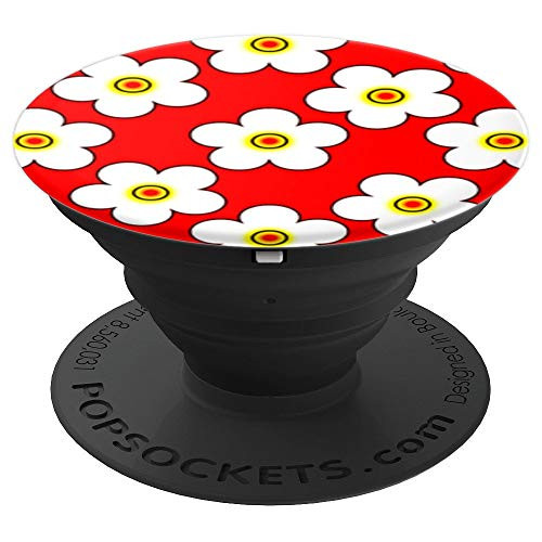 Cute Flower Sunflower Yellow Daisy Pattern on Red - PopSockets Grip and Stand for Phones and Tablets Cute Flower Sunflower Yellow Daisy Pattern on Red - PopSockets Grip and Stand for Phones and Tablets