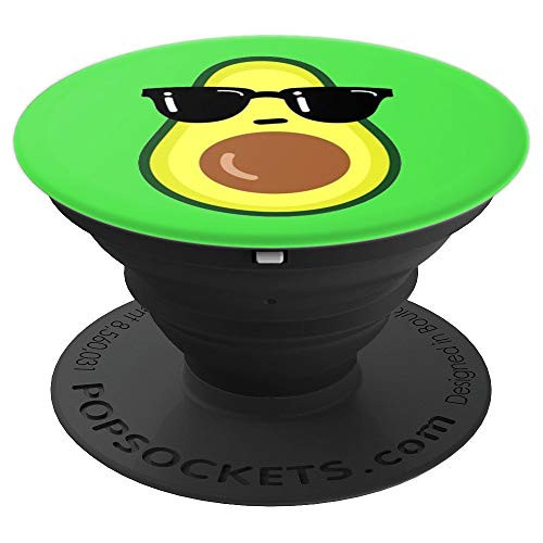 Cool Avocado Wearing Sunglasses Green Pop Socket - PopSockets Grip and Stand for Phones and Tablets