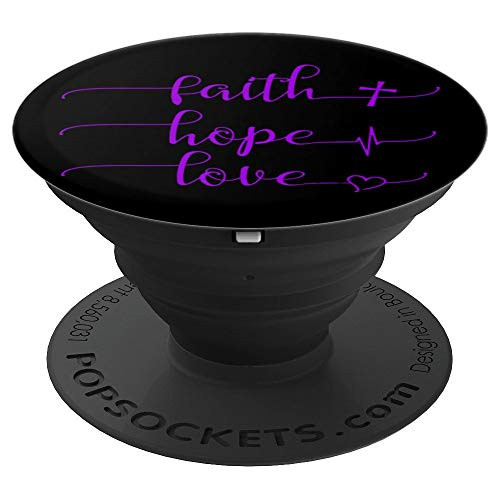 Purple, Faith Hope Love, Christian, Cross, Heartbeat, Heart - PopSockets Grip and Stand for Phones and Tablets Purple, Faith Hope Love, Christian, Cross, Heartbeat, Heart - PopSockets Grip and Stand for Phones and Tablets