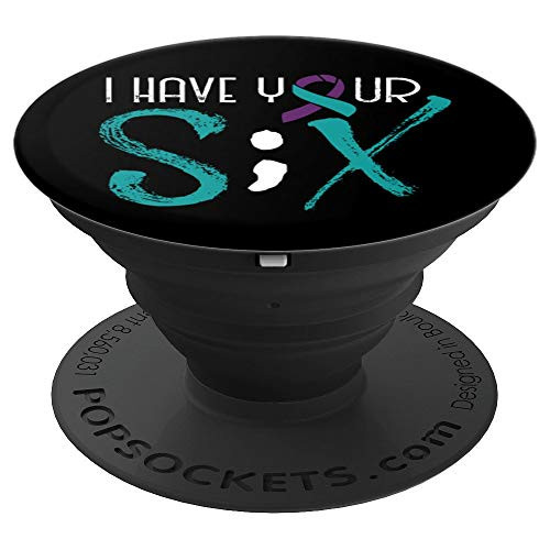Suicide Prevention Gift Awareness Semicolon Six Support - PopSockets Grip and Stand for Phones and Tablets