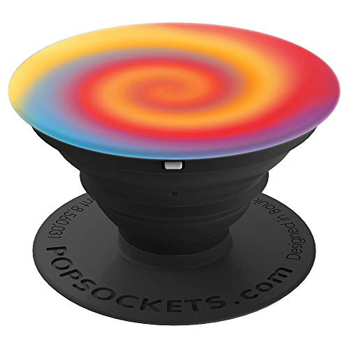 Rainbow Swirl Yellow Pink Red Purple Blue - PopSockets Grip and Stand for Phones and Tablets