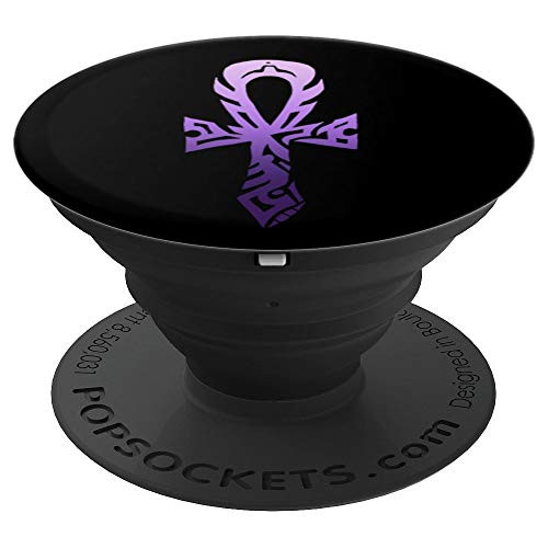 Tribal Purple Ankh of Life Ancient Egypt Kemet Maat - PopSockets Grip and Stand for Phones and Tablets