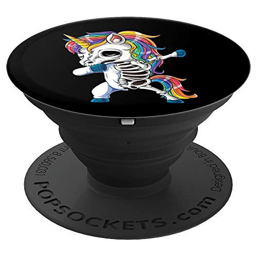 Cute Dabbing Unicorn Skeleton Black Halloween Rainbow Dab - PopSockets Grip and Stand for Phones and Tablets Cute Dabbing Unicorn Skeleton Black Halloween Rainbow Dab - PopSockets Grip and Stand for Phones and Tablets