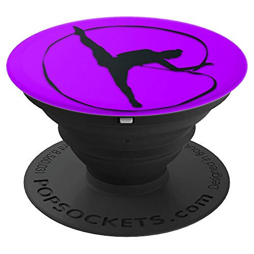 The PixelPOD Rhythmic Gymnastics Gymnast Hot On Purple PopSockets Stand for Smartphones and Tablets - PopSockets Grip and Stand for Phones and Tablets