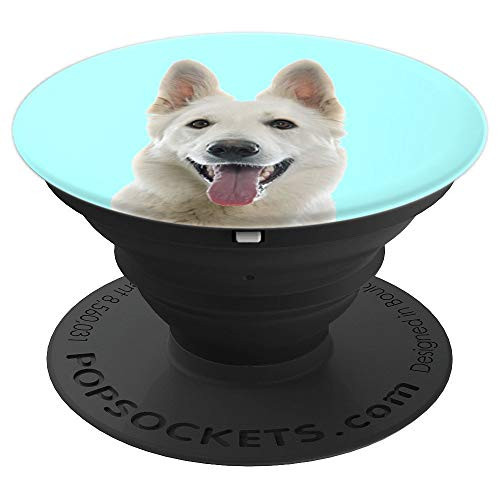 White German Shepherd Dog - Dog Lover Gift - PopSockets Grip and Stand for Phones and Tablets