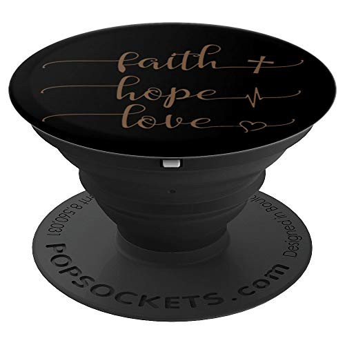 Brown, Faith Hope Love, Christian, Cross, Heartbeat, Heart - PopSockets Grip and Stand for Phones and Tablets Brown, Faith Hope Love, Christian, Cross, Heartbeat, Heart - PopSockets Grip and Stand for Phones and Tablets