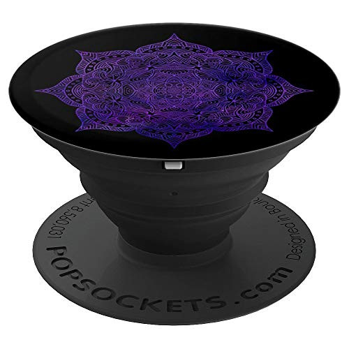 Purple Mandala Henna Mendhi Pop Socket - PopSockets Grip and Stand for Phones and Tablets