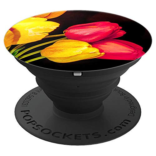Gifts for Flower Lovers - Red and Yellow Tulips - PopSockets Grip and Stand for Phones and Tablets