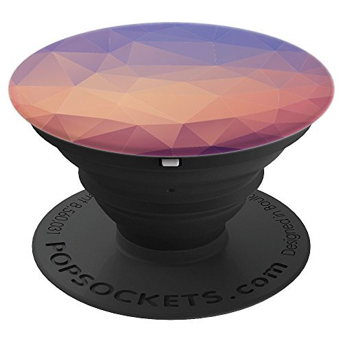 Pink Yellow Purple Abstract Triangles Polygonal Art - PopSockets Grip and Stand for Phones and Tablets