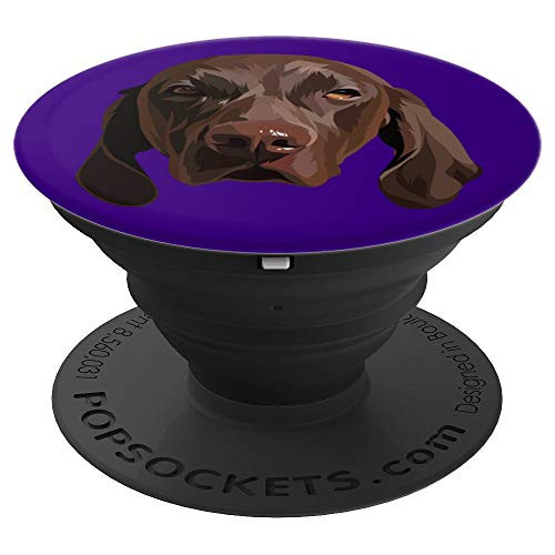 German Shorthaired Pointer hunting dog color purple PopSockets Grip and Stand for Phones and Tablets