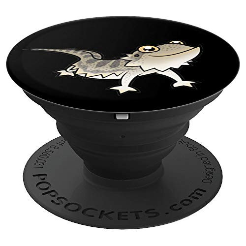 Brown, Bearded Dragon, Reptile Lizard, Pogona, Cute - PopSockets Grip and Stand for Phones and Tablets
