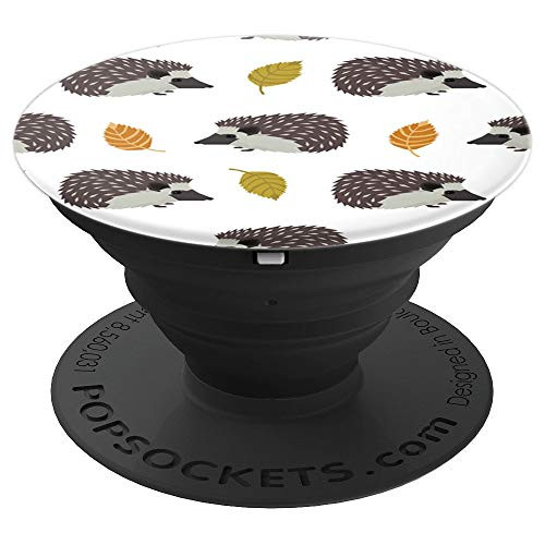 Brown Hedgehog Fall Leaves Design Girls Gift - PopSockets Grip and Stand for Phones and Tablets