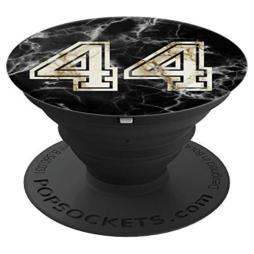 Number 44 Brown Black - Basketball Football Soccer Baseball - PopSockets Grip and Stand for Phones and Tablets Number 44 Brown Black - Basketball Football Soccer Baseball - PopSockets Grip and Stand for Phones and Tablets