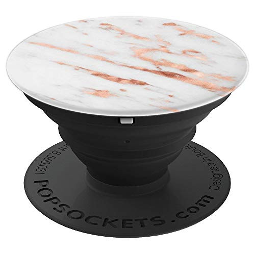 Pink Rose Gold Marble Cute Pattern for Girls - PopSockets Grip and Stand for Phones and Tablets