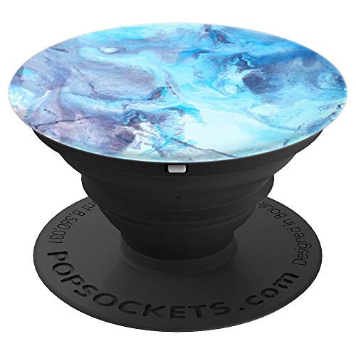 Aqua Blue Lavender Purple Ocean Swirl Pattern background - PopSockets Grip and Stand for Phones and Tablets
