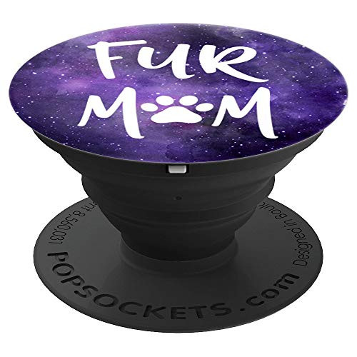 Purple Galaxy Fur Mom Dog Cat Animal Lover Gift Zx - PopSockets Grip and Stand for Phones and Tablets