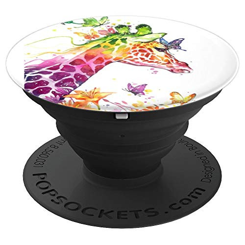 Beautiful Giraffe Watercolor Painting/Cute Giraffe - PopSockets Grip and Stand for Phones and Tablets