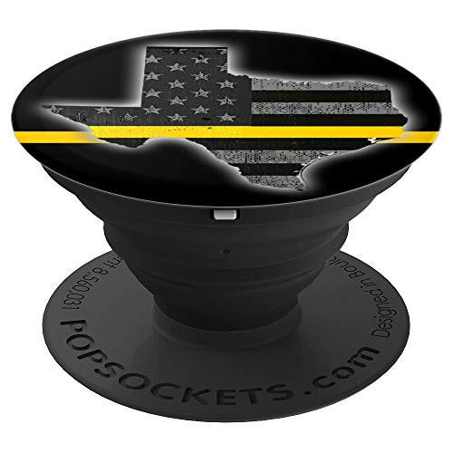 Texas Thin Yellow Line 911 Dispatcher EMS EMT Dispatchers - PopSockets Grip and Stand for Phones and Tablets