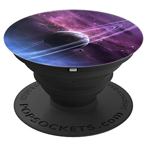 Saturn Rings Outer Space Galaxy Stars Purple Blue Pop Socket - PopSockets Grip and Stand for Phones and Tablets
