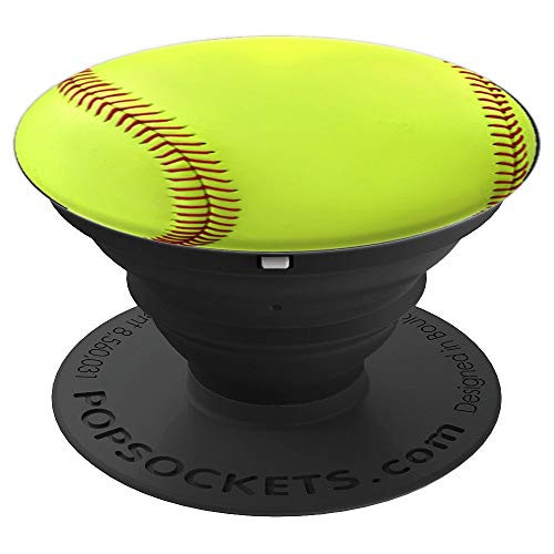 Cool Softball Ball Design Pattern Teen Boy Kids Yellow Green - PopSockets Grip and Stand for Phones and Tablets