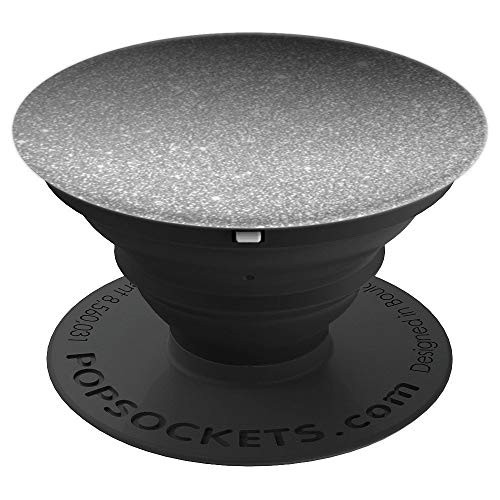 Silver Gradient, Ombre, Black Fade, Simple - PopSockets Grip and Stand for Phones and Tablets