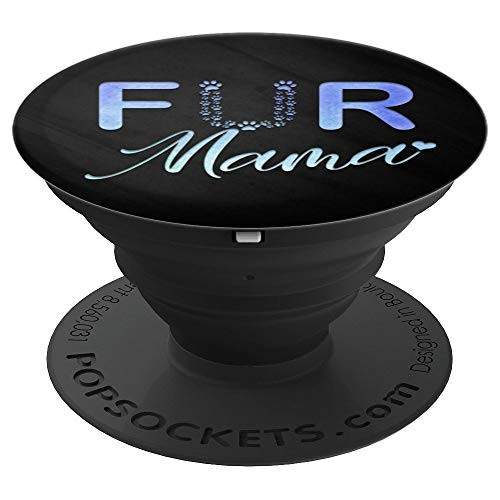 Purple Blue Green Watercolor Fur Mama Paw Print On Black - PopSockets Grip and Stand for Phones and Tablets Purple Blue Green Watercolor Fur Mama Paw Print On Black - PopSockets Grip and Stand for Phones and Tablets