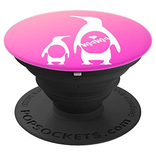 Mama Penguin Mother's Day Gift Purple - PopSockets Grip and Stand for Phones and Tablets