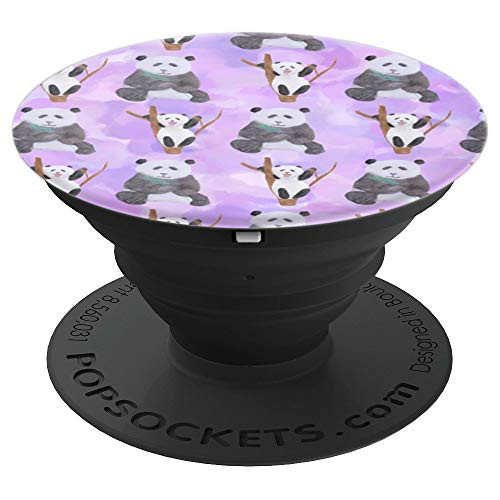 Lavender & Purple Panda Popsocket Cute Panda Lover Gift - PopSockets Grip and Stand for Phones and Tablets