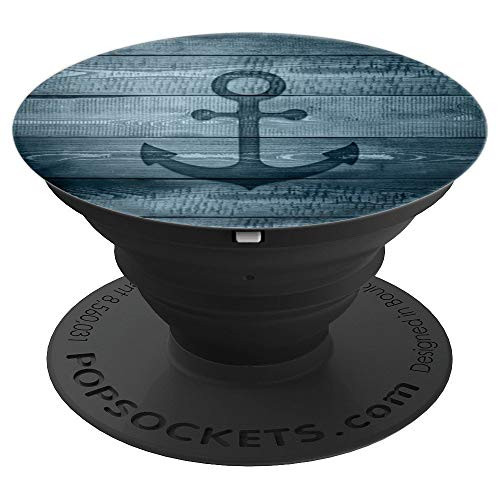 Grip Anchor Brown Blue Gray. Nautical Brownen - PopSockets Grip and Stand for Phones and Tablets