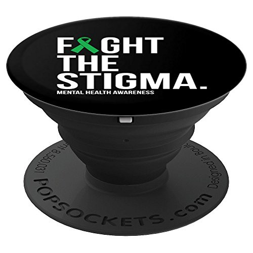 Fight The Stigma Green Ribbon Mental Health Awareness - PopSockets Grip and Stand for Phones and Tablets Fight The Stigma Green Ribbon Mental Health Awareness - PopSockets Grip and Stand for Phones and Tablets