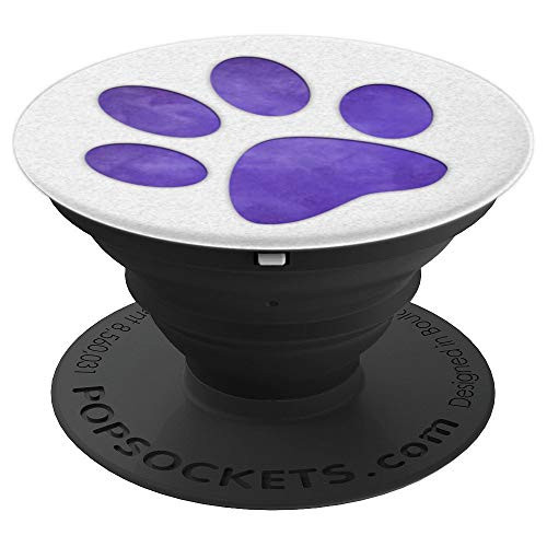 Vintage Purple Dog Paw Print On White - PopSockets Grip and Stand for Phones and Tablets Vintage Purple Dog Paw Print On White - PopSockets Grip and Stand for Phones and Tablets