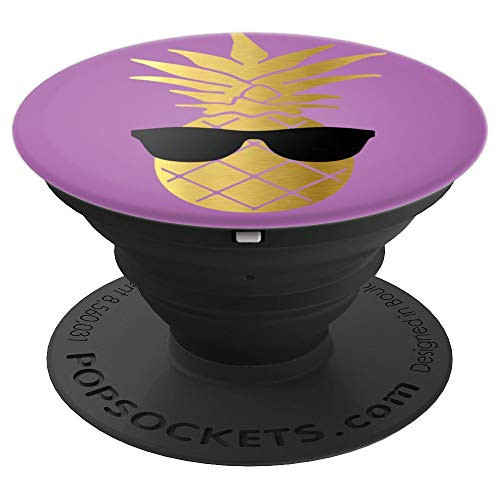 Purple Pineapple with Sunglasses - PopSockets Grip and Stand for Phones and Tablets