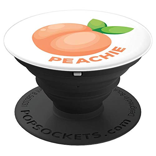 Popsocket Peach Peachie Funny Cool Happy Life Fruit Light - PopSockets Grip and Stand for Phones and Tablets