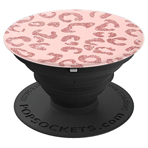 Rose Gold, Pink Blush, Leopard, Cheetah, Sparkle, Print - PopSockets Grip and Stand for Phones and Tablets