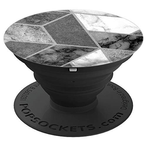 Marbled Geometric Design Black And White - PopSockets Grip and Stand for Phones and Tablets Marbled Geometric Design Black And White - PopSockets Grip and Stand for Phones and Tablets