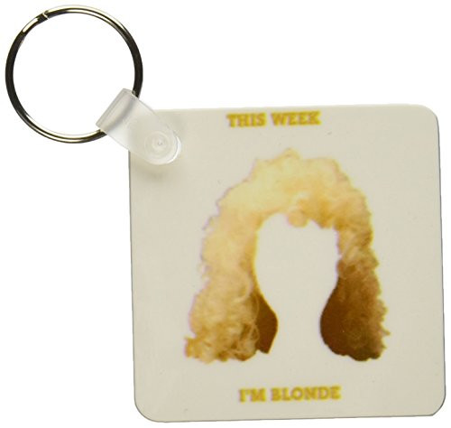 3dRose Blonde Wig - Key Chains, 2.25 x 4.5 inches, set of 4 (kc_31960_2)