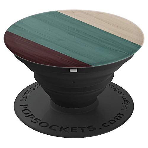 Grip Geometric Green Blue Teal Brown Purple Brown - PopSockets Grip and Stand for Phones and Tablets