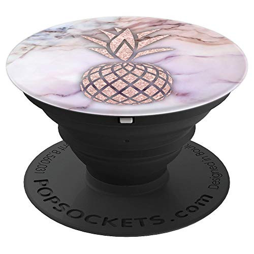Pineapple Golden Rose On Purple Pink White Marbled - PopSockets Grip and Stand for Phones and Tablets Pineapple Golden Rose On Purple Pink White Marbled - PopSockets Grip and Stand for Phones and Tablets