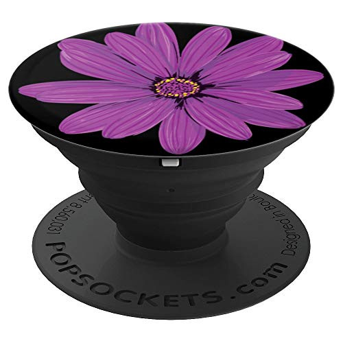 Pretty Purple Daisy Flower Springtime Floral Art Design Gift - PopSockets Grip and Stand for Phones and Tablets