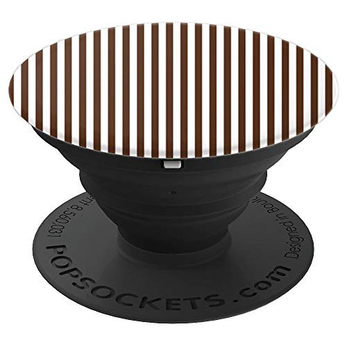 Dark Brown Vertical Stripes Design PopSocket - PopSockets Grip and Stand for Phones and Tablets